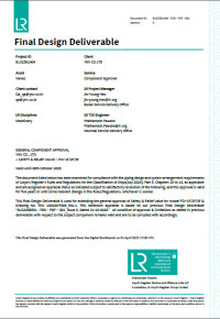 LR (Lloyd) Certificate – PRV, Steam Traps, Others